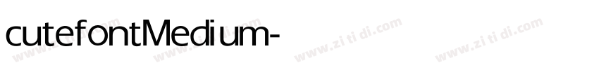 cutefont Medium字体转换